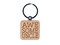 Awesome Uncle Fun Text Engraved Wood Square Keychain Tag Charm